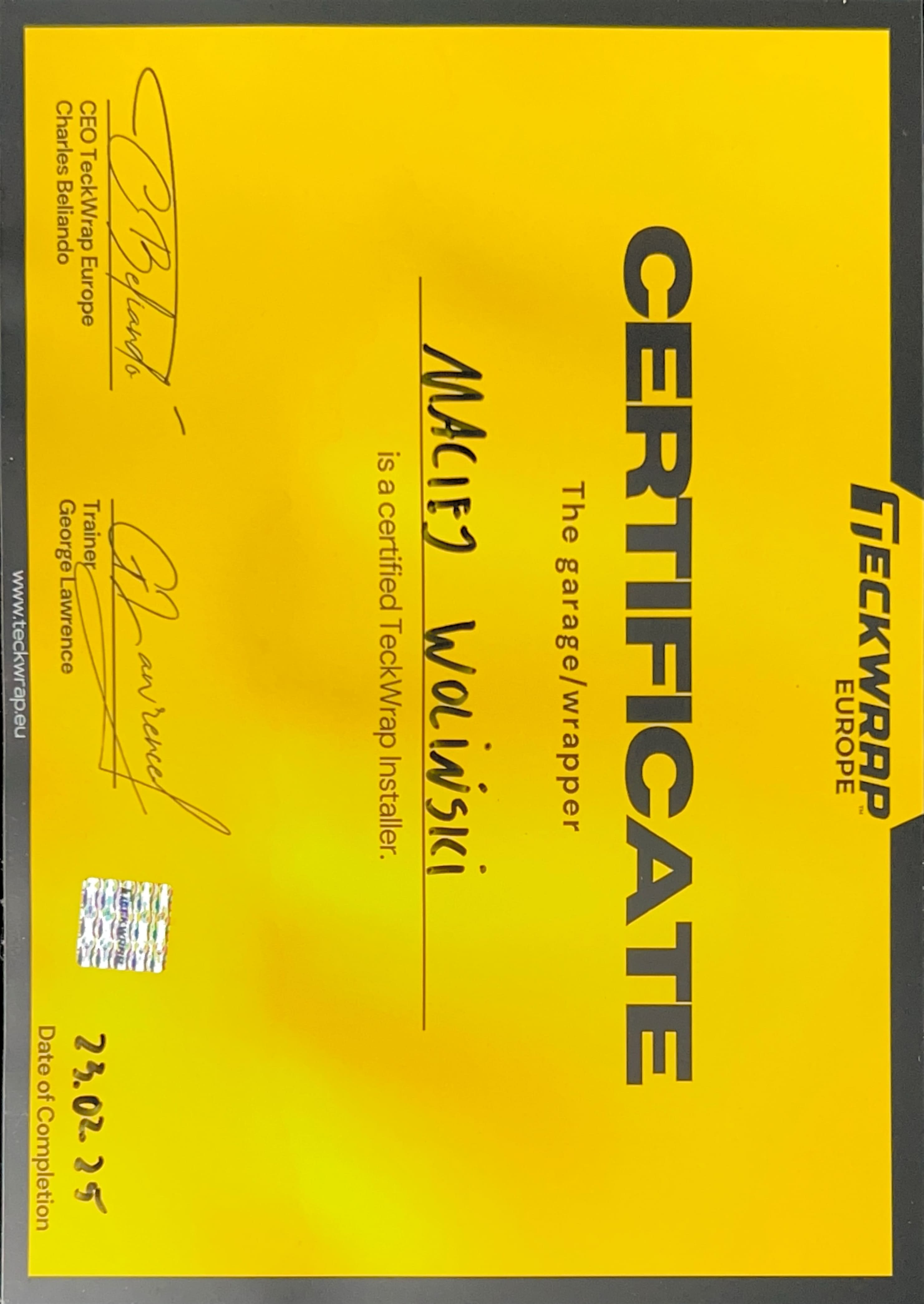 Certyfikat 5